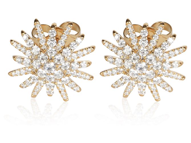 David Yurman Yellow Gold Diamond Starburst Ohrringe