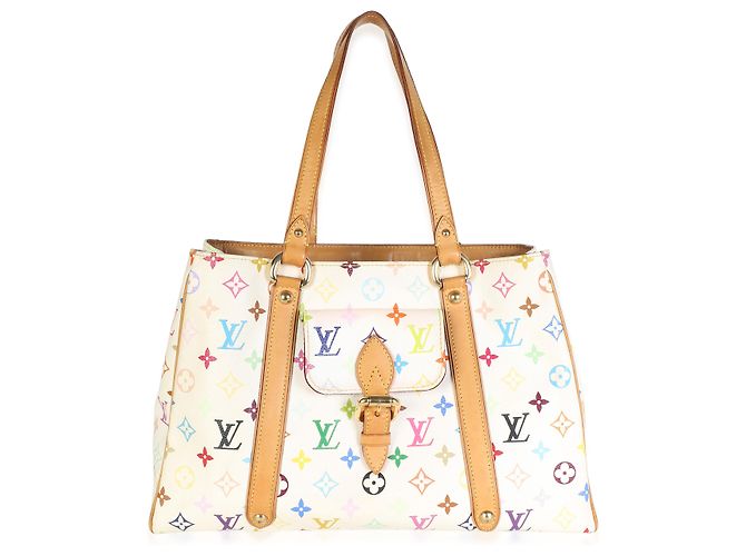 Louis Vuitton White Monogram Multicolor Canvas Aurelia MM