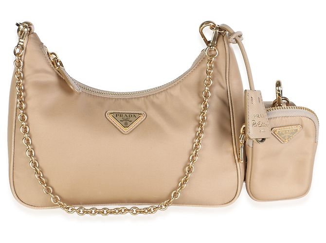 Borsa a tracolla Prada Re-Edition 2005 in Re-Nylon Camel