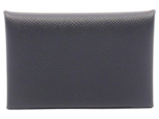 Hermès Hermes Calvi Black Coin Purse