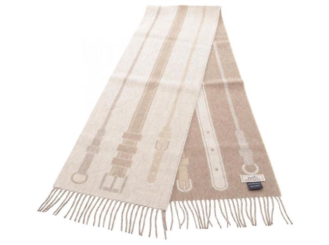 Hermès Hermes Sangles Equestres Cashmere Stole