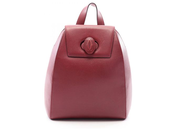 Cartier Must Line Bordeaux Leather Backpack
