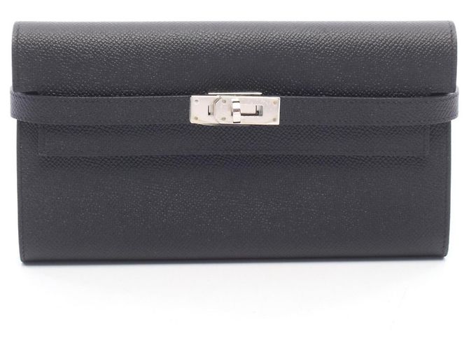 Hermès Hermes Kelly Wallet - Black Epsom Leather