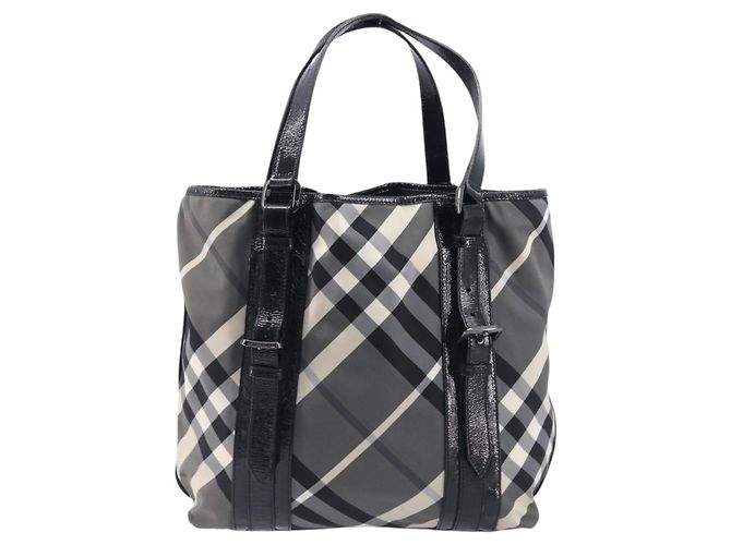 Burberry Nova Check Tote canvas check pattern Small