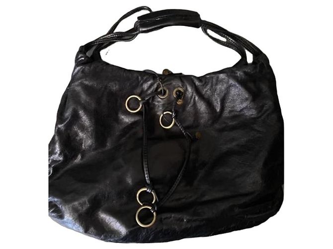 Autre Marque Borsa a spalla Nannini in pelle nera