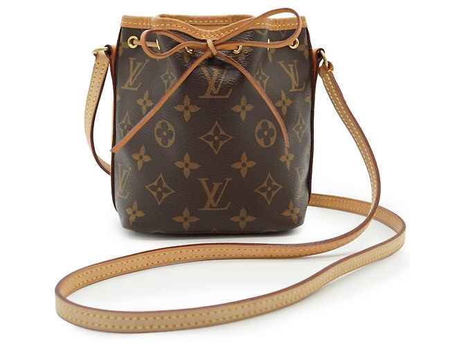 Noe Louis Vuitton Monogram Nano Noé Marrone Pelle