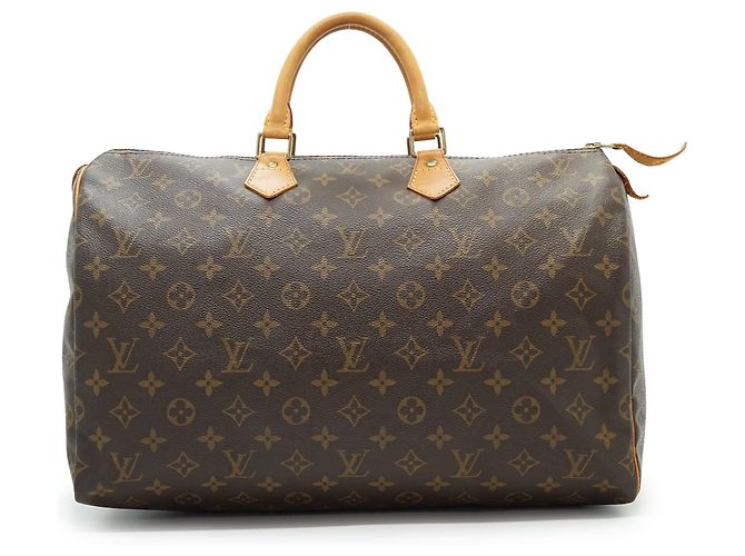 Louis Vuitton Monogram Speedy 40 Toile Marron Cuir