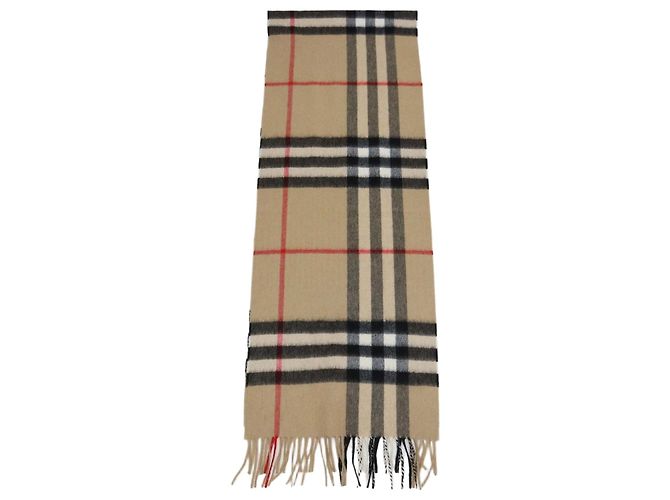 Sciarpa Burberry Archive Beige in lana Giant Check