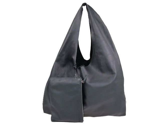 The Row Dark Grey Leather New Bindle Bag