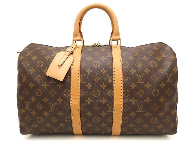 Sac Boston Louis Vuitton Keepall 45 Monogram Marron