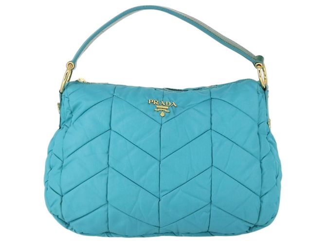 Prada Sac Hobo à zip Chevron Tessuto Medium
