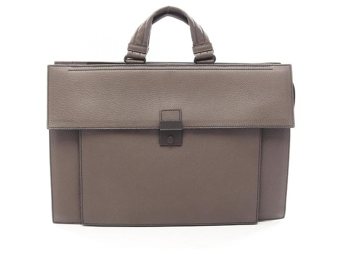 Bottega Veneta Sac à main/Porte-documents en cuir gris