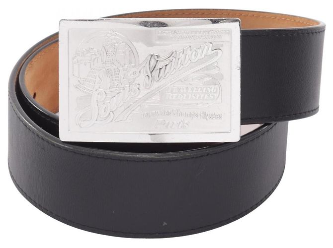 Louis Vuitton Black Leather Standard Belt