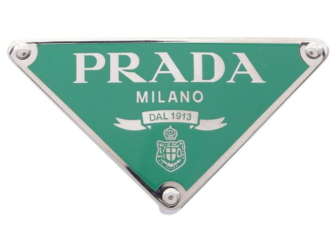 Acessório de fivela de cinto Prada Triangle Logo