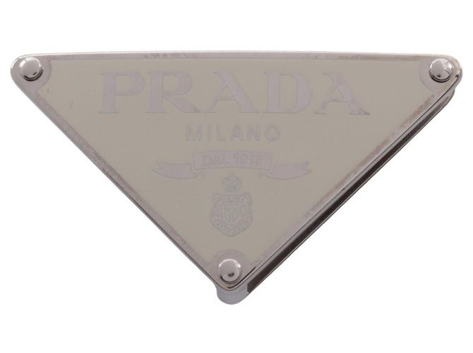 Acessório de fivela de cinto Prada Triangle Logo