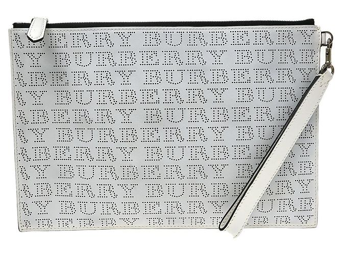 Pochette zippée Burberry en cuir