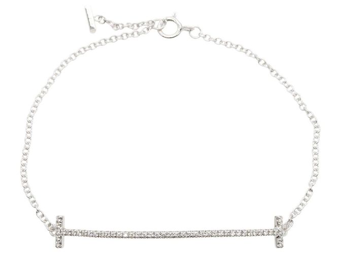 Autre Marque Pulsera Tiffany & Co. T Smile Medium con diamantes