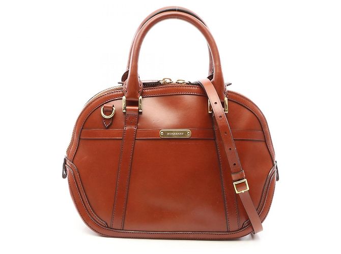 Bolsa 2-Way em couro marrom Burberry