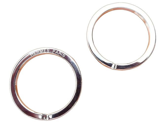 Hermès Lot de 2 Porte-clés en Métal Argenté