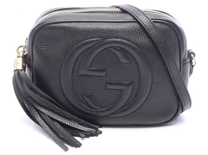 Bolsa Gucci Soho Disco em couro preto