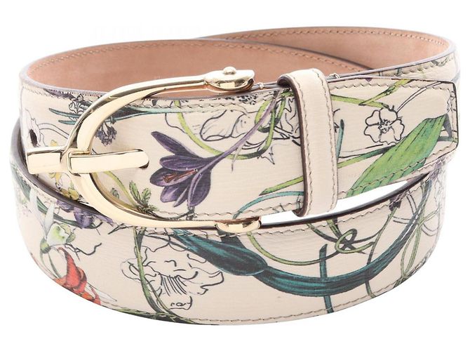 Cinturón de piel Gucci Flora