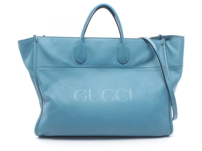 Sac cabas Gucci en cuir bleu
