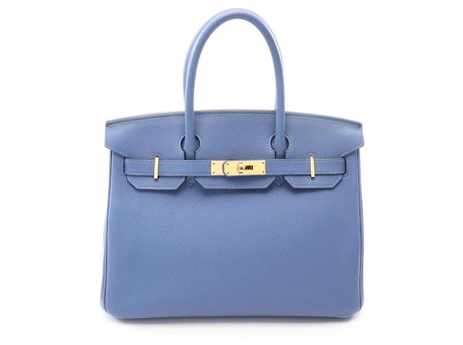 Hermès Borsa Hermes Birkin 30 Blue Brighton