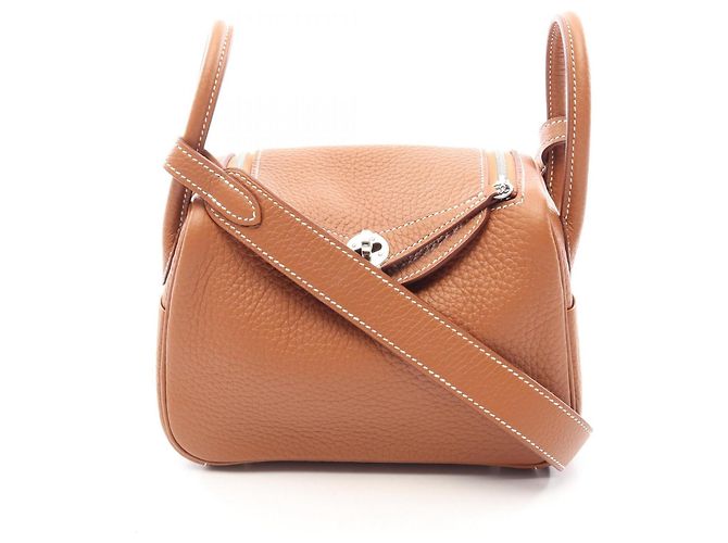 Hermès Bolsa de Ombro Hermes Lindy Mini Gold