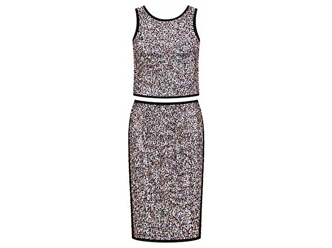 Weekend Max Mara Ensemble Top et Jupe Midi à Paillettes