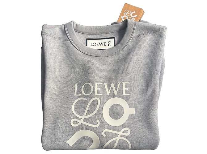 Loewe x On Sweatshirt aus recycelter Baumwolle - Grau Melange