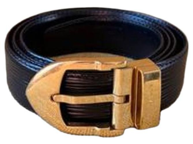 Louis Vuitton black Epi leather belt