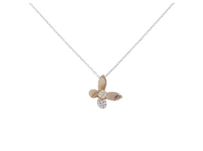 Autre Marque Collana Farfalla con Diamanti Au750