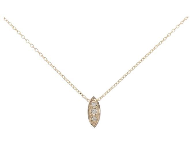 Autre Marque Collana in oro giallo K10 e diamanti