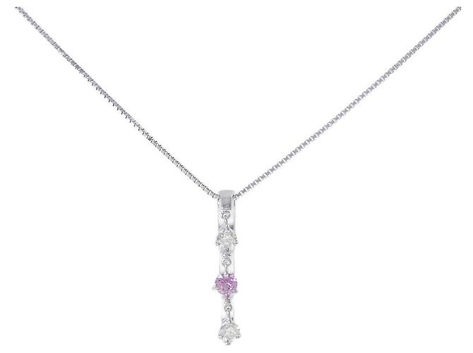 Autre Marque Au750 Saphir Diamant Halskette
