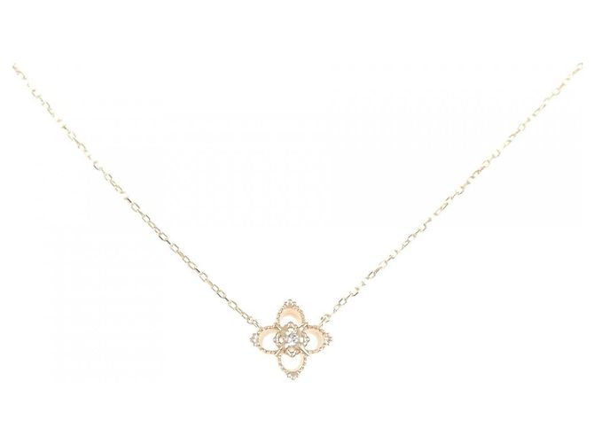 Autre Marque Collana in oro giallo K10 e diamanti