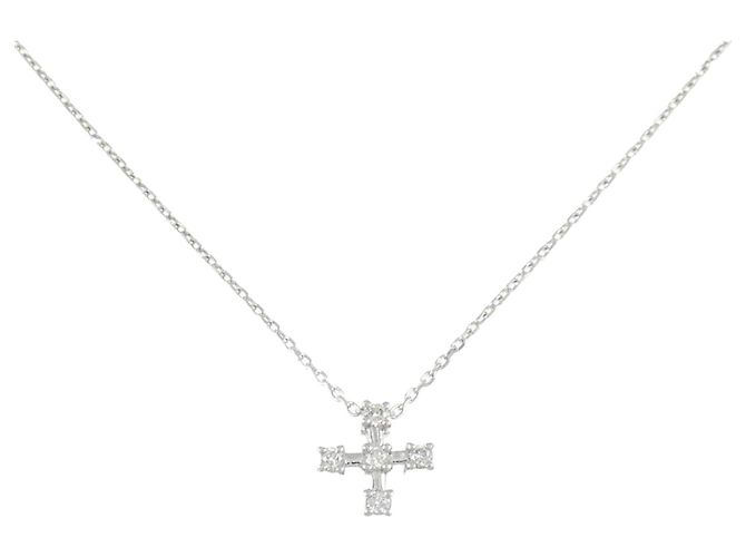 Autre Marque Collar de oro blanco Au750 y diamantes