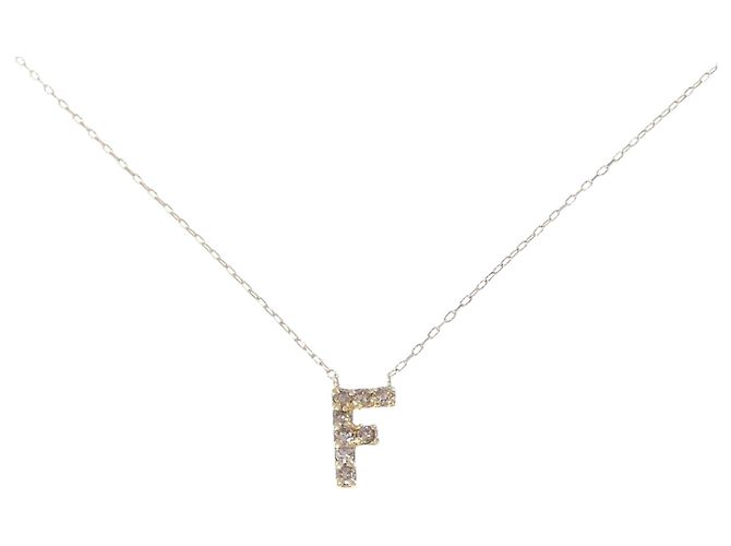 Autre Marque Collana Au750 Initial F Diamond