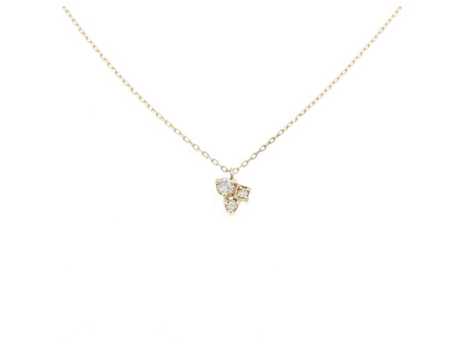 Autre Marque Collana in oro giallo K10 e diamanti