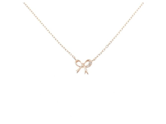 Autre Marque Collana in oro rosa K10 e diamanti