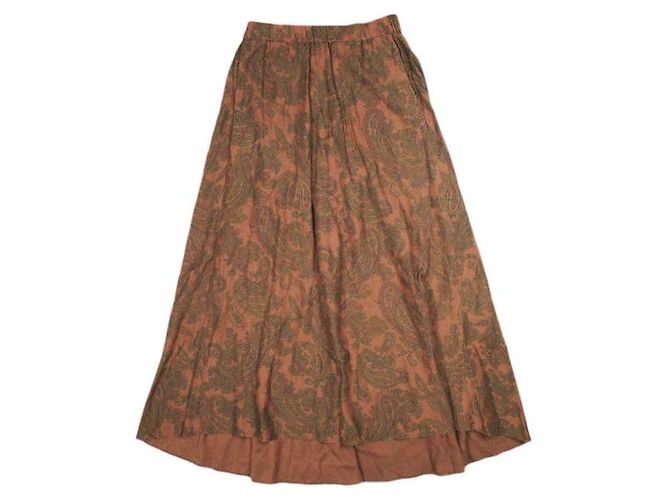 Autre Marque Saia Pilgrim Surf+Supply em algodão e cupro com padrão paisley