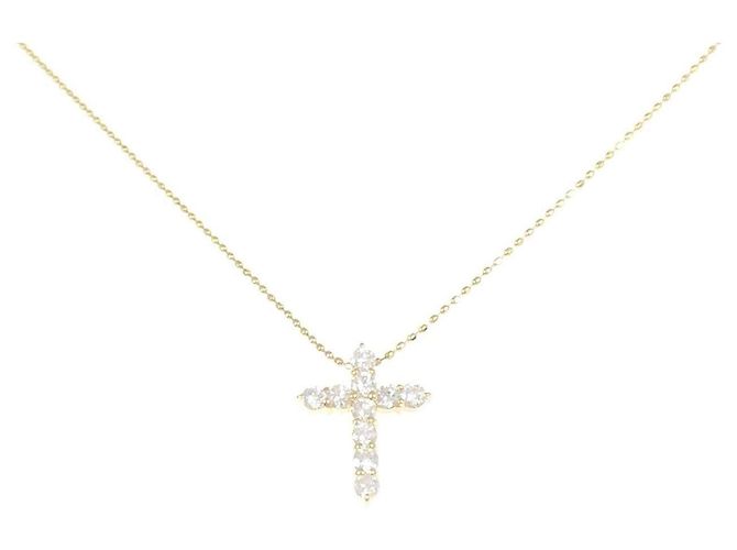 Autre Marque Collana Croce Diamanti Au750