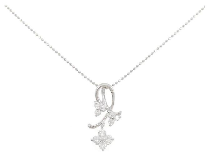 Autre Marque Colar de platina Pt850 e diamantes