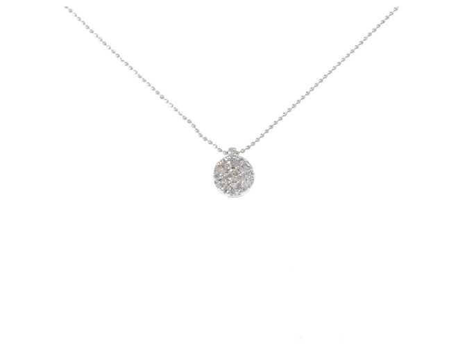 Autre Marque Collana in K14WG e diamanti