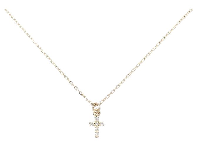 Autre Marque K10 Pink Gold Diamantenhalskette