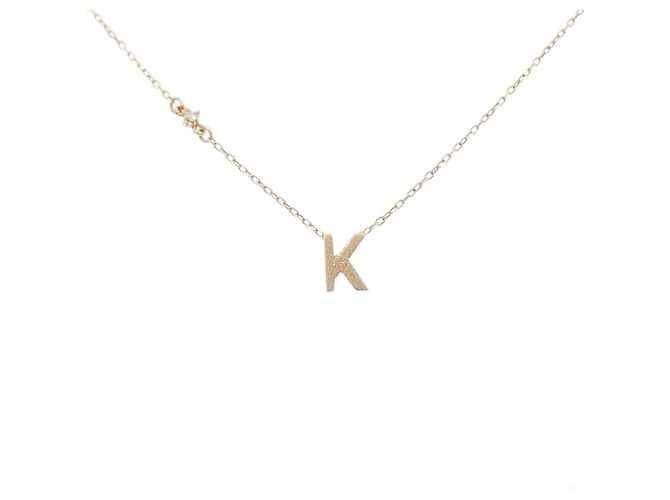 Autre Marque K10 Gelbgold Initial K Diamant-Halskette