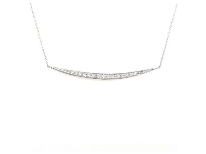 Autre Marque Platin-Diamant-Halskette