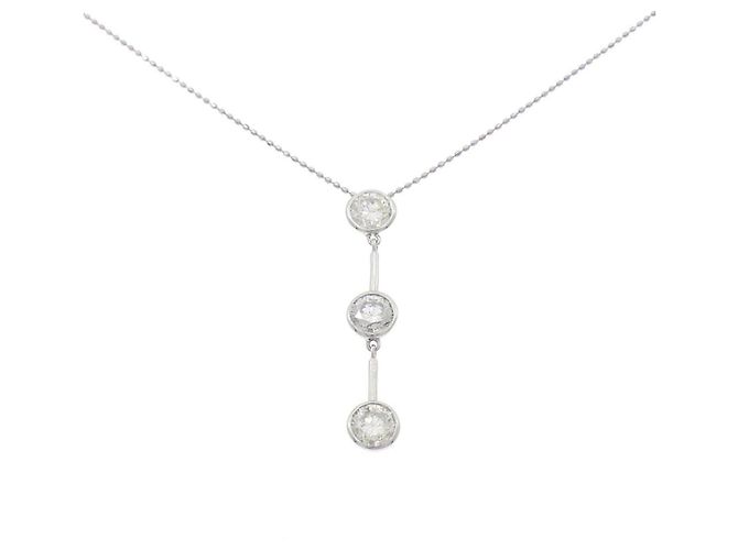 Autre Marque Collar de diamantes Pt900 Pt850