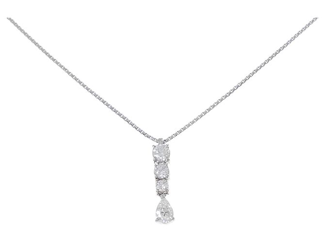 Autre Marque Diamantenhalskette Pt900 Pt850