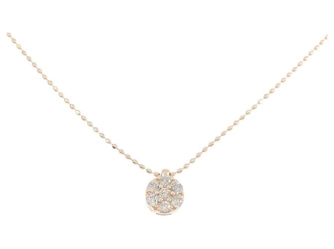 Autre Marque Collana in oro rosa K10 e diamanti