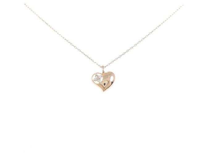 Autre Marque K10 Pink Gold Diamond Halskette